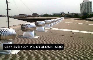 Pemasangan Turboair Turbine Ventilator proyek 75